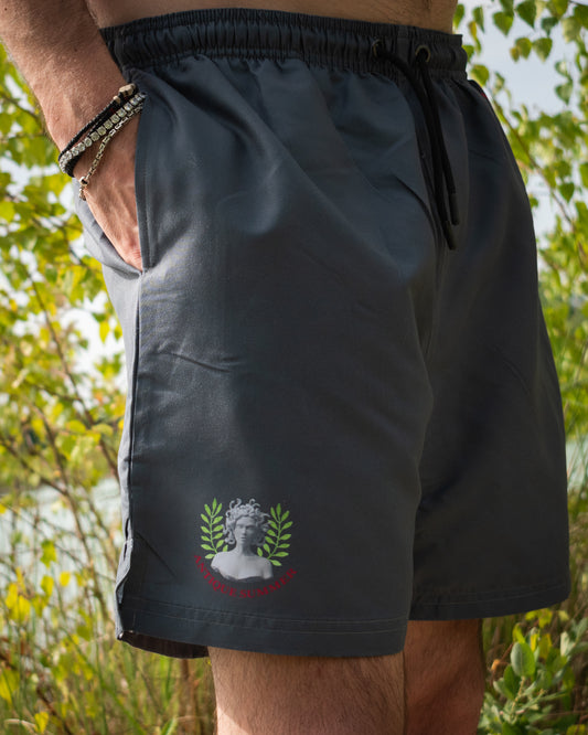 SWIM SHORTS BLACK SMALL LOGO